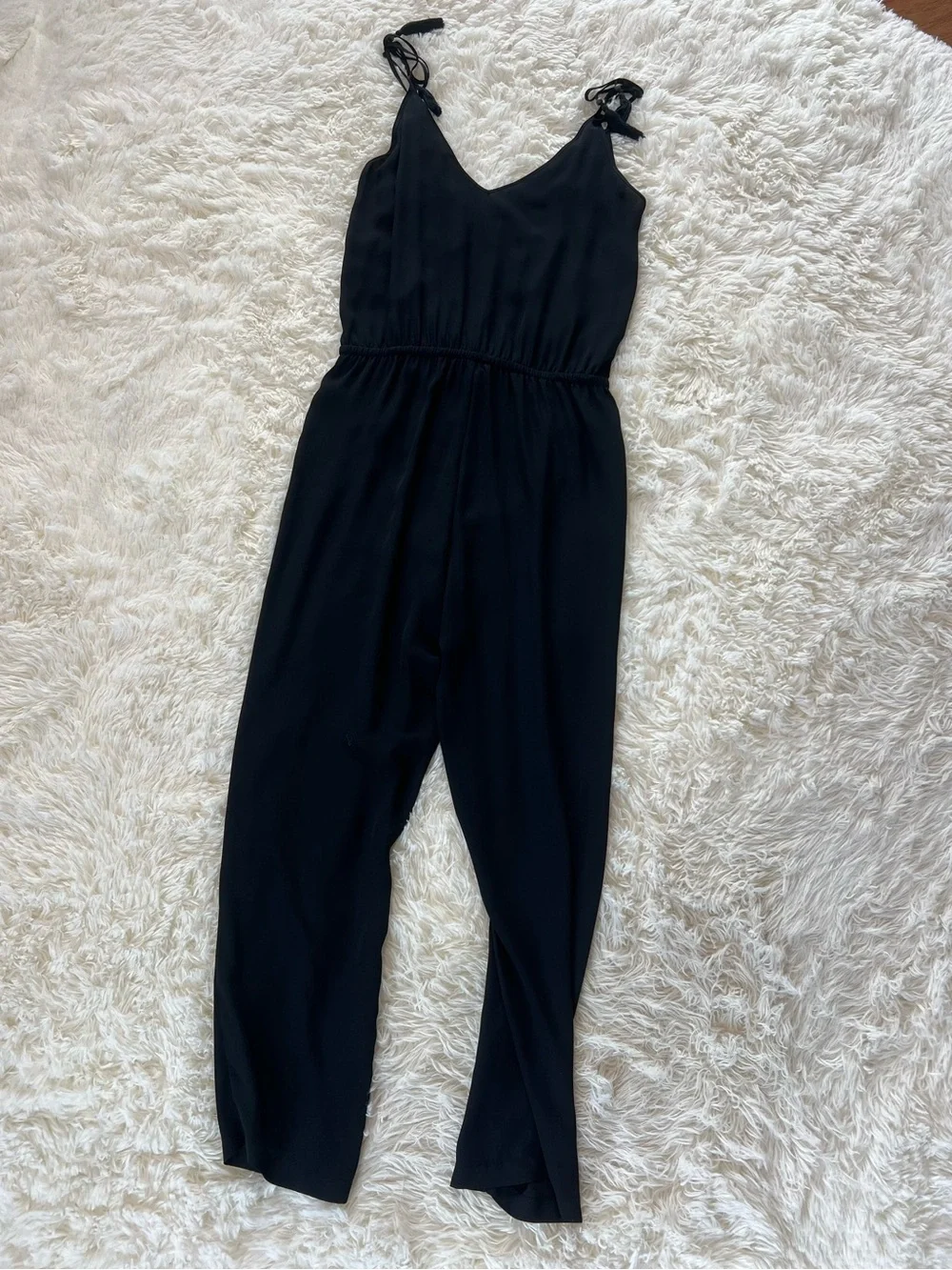 J. Crew V-Neck Tie-Strap Jumpsuit